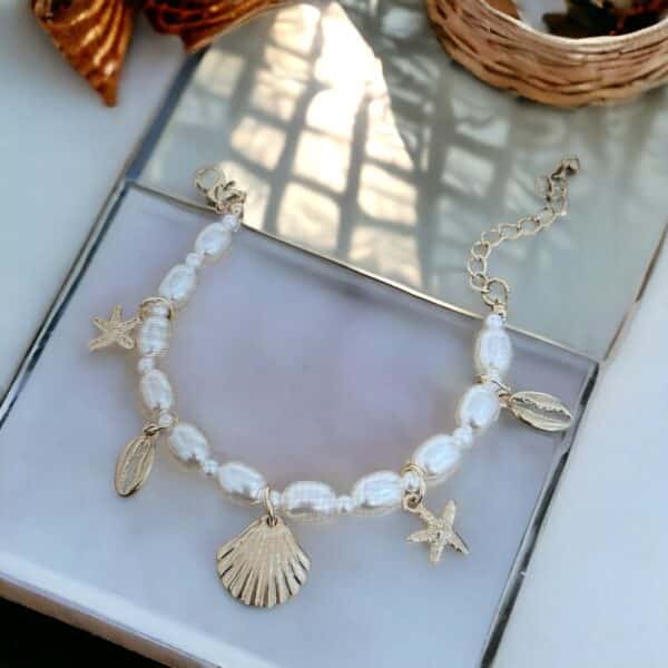 PULSEIRA PÉROLA E PINGENTES