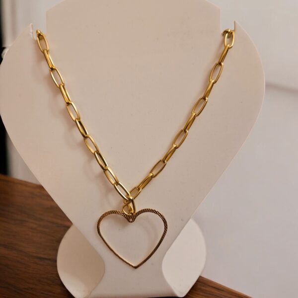Colar / Choker Coração Dourado