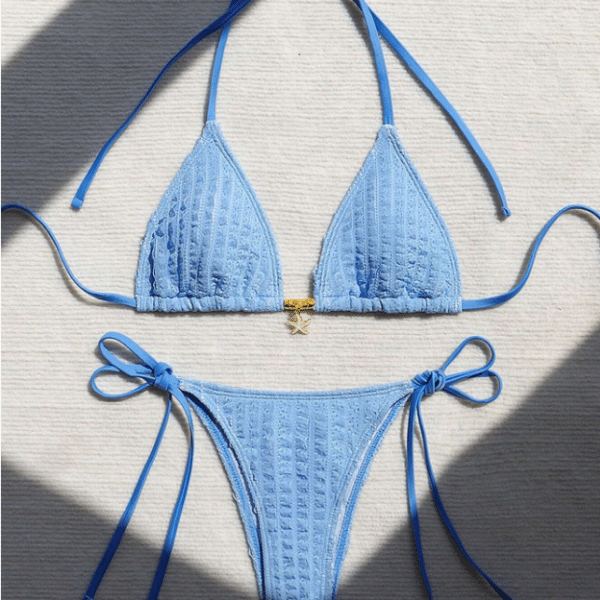 Biquini pingente estrela azul