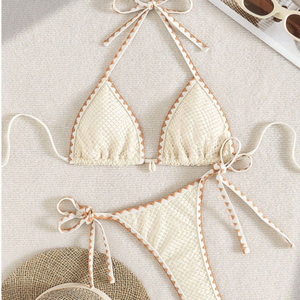 Biquini com top decorado conchas