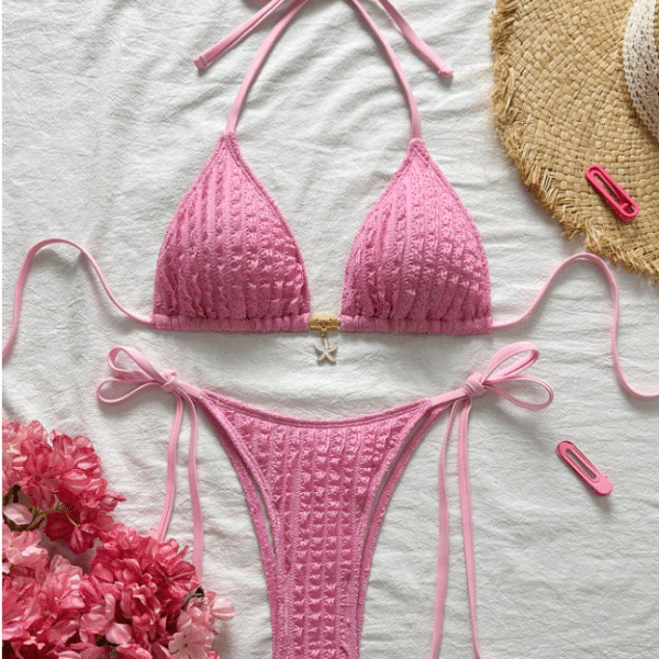 Biquini Rosa com pingente estrela