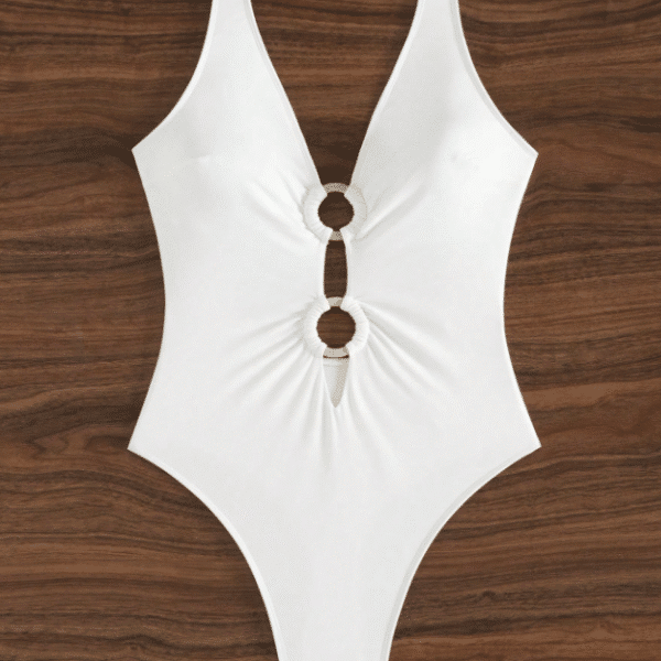 Maiô Branco com Detalhe de Argolas