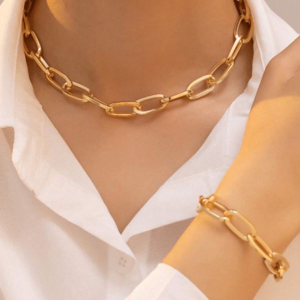 Conjunto de colar e pulseira